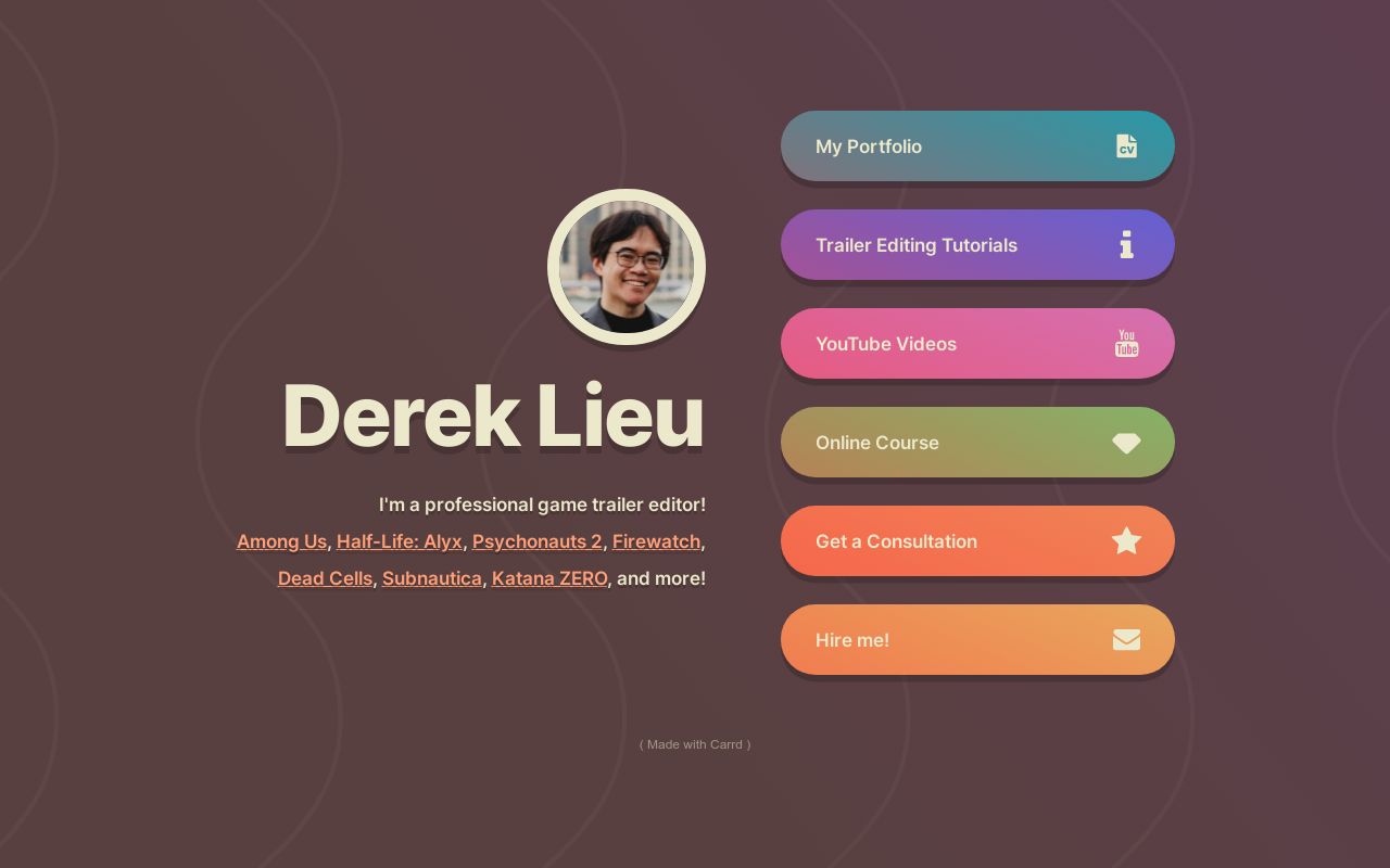 Derek Lieu Game Trailer Editor